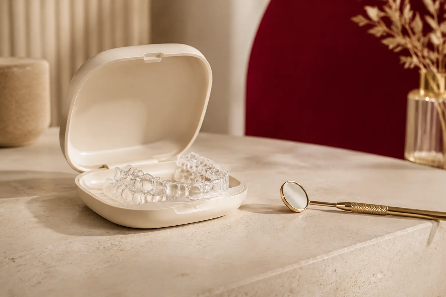 Clear dental aligner demonstration model